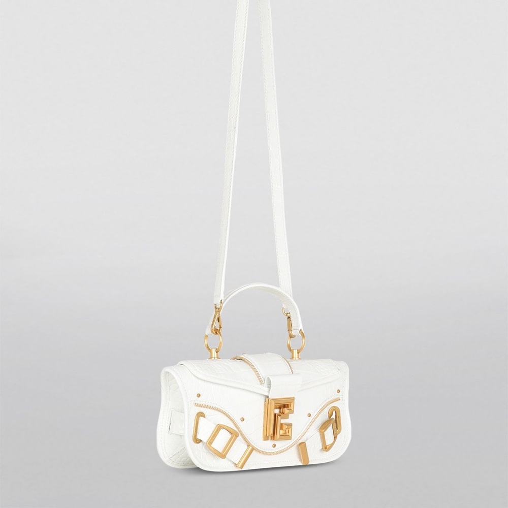 BALMAIN
Leather Blaze Top-Handle Bag
